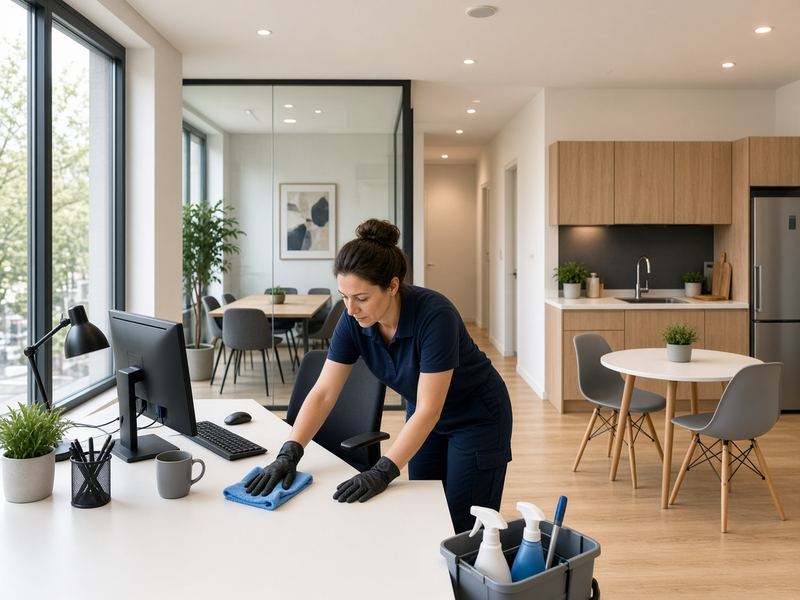 Office tidy at Lunar Horizon House